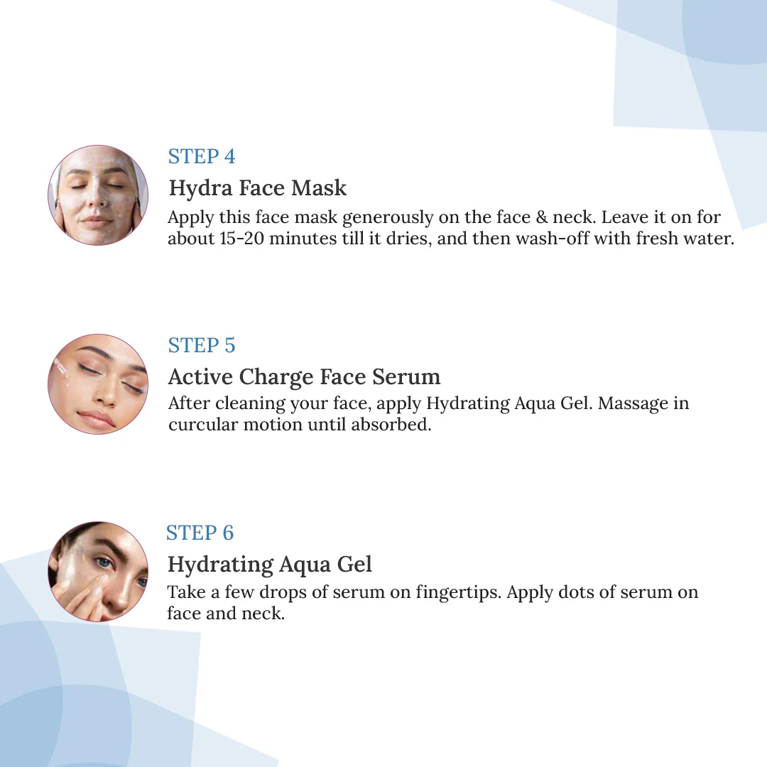 Hydra Charge Facial Kit 5 in 1 For Intense Hydration & Glow - Image 7