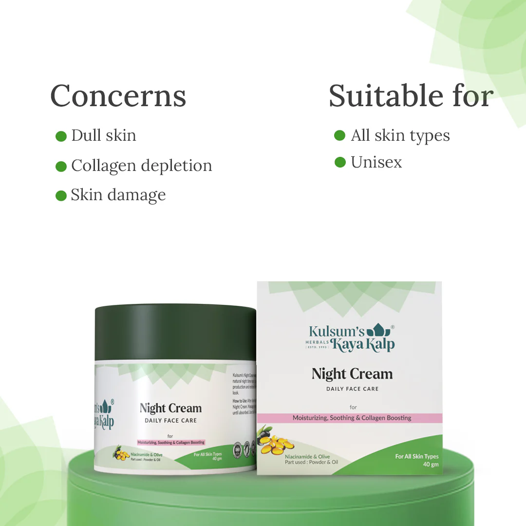 Night Cream for Moisturizing, Soothing & Collagen Boosting - Image 4