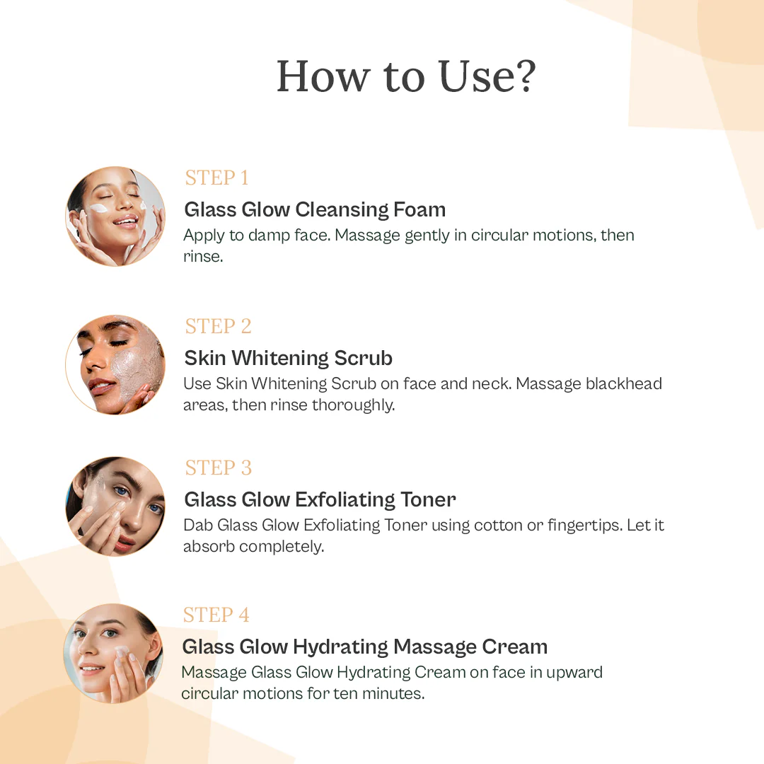 Pack of 2 Korean Glass Glow Facial Kit 9 in 1 For Crystal Clear Skin - Image 6