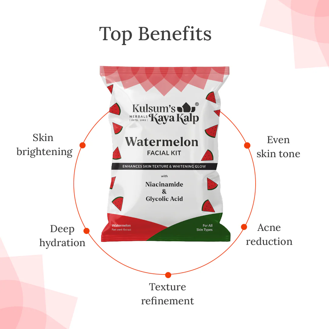 Pack of 4 Watermelon, Skin Filler, Bridal Glow Up, & Kakadu Plum Facial Kit - Image 4